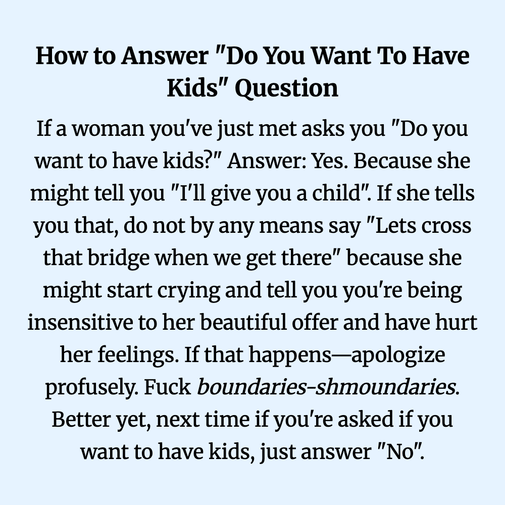 How to Answer "Do You Want To Have Kids" Question