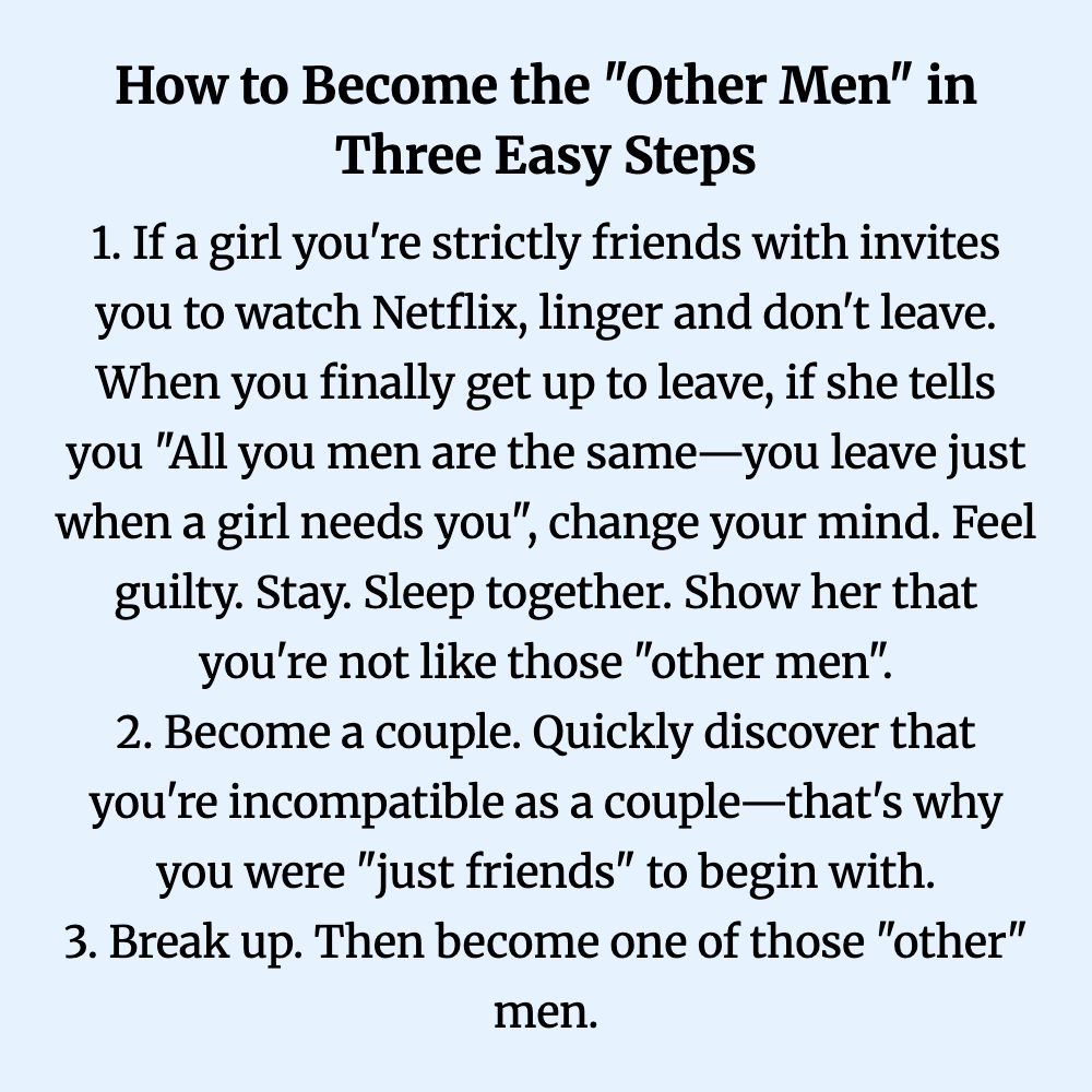 How to Become the "Other Men" in Three Easy Steps