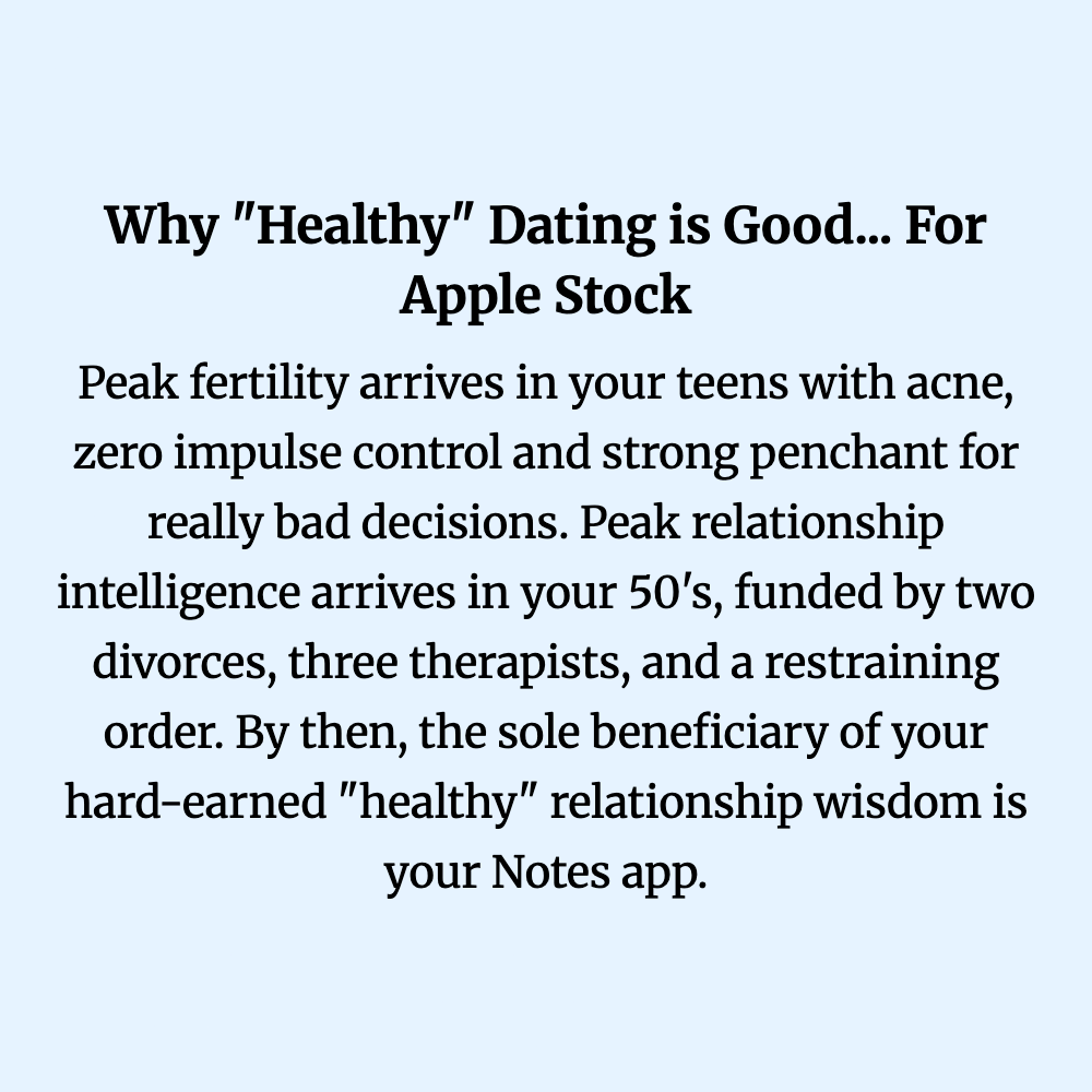 Why "Healthy" Dating is Good... For Apple Stock